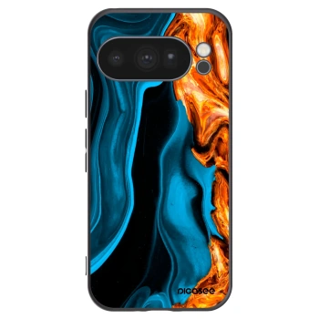 Picasee Google Pixel 10 Pro Hülle - Schwarzes Silikon - Gold blue