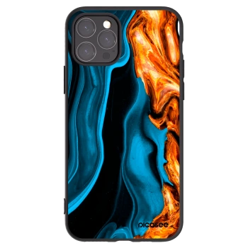 Picasee Apple iPhone 11 Pro Hülle - Schwarzes Silikon - Gold blue