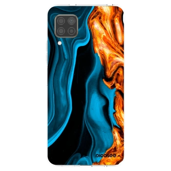 Picasee Huawei P40 Lite Hülle - Transparentes Silikon - Gold blue