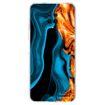 Picasee Xiaomi Redmi Note 9S Hülle - Transparentes Silikon - Gold blue