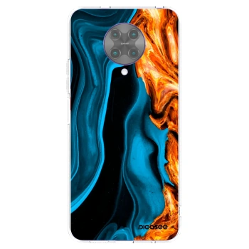 Picasee Xiaomi Poco F2 Pro Hülle - Transparentes Silikon - Gold blue