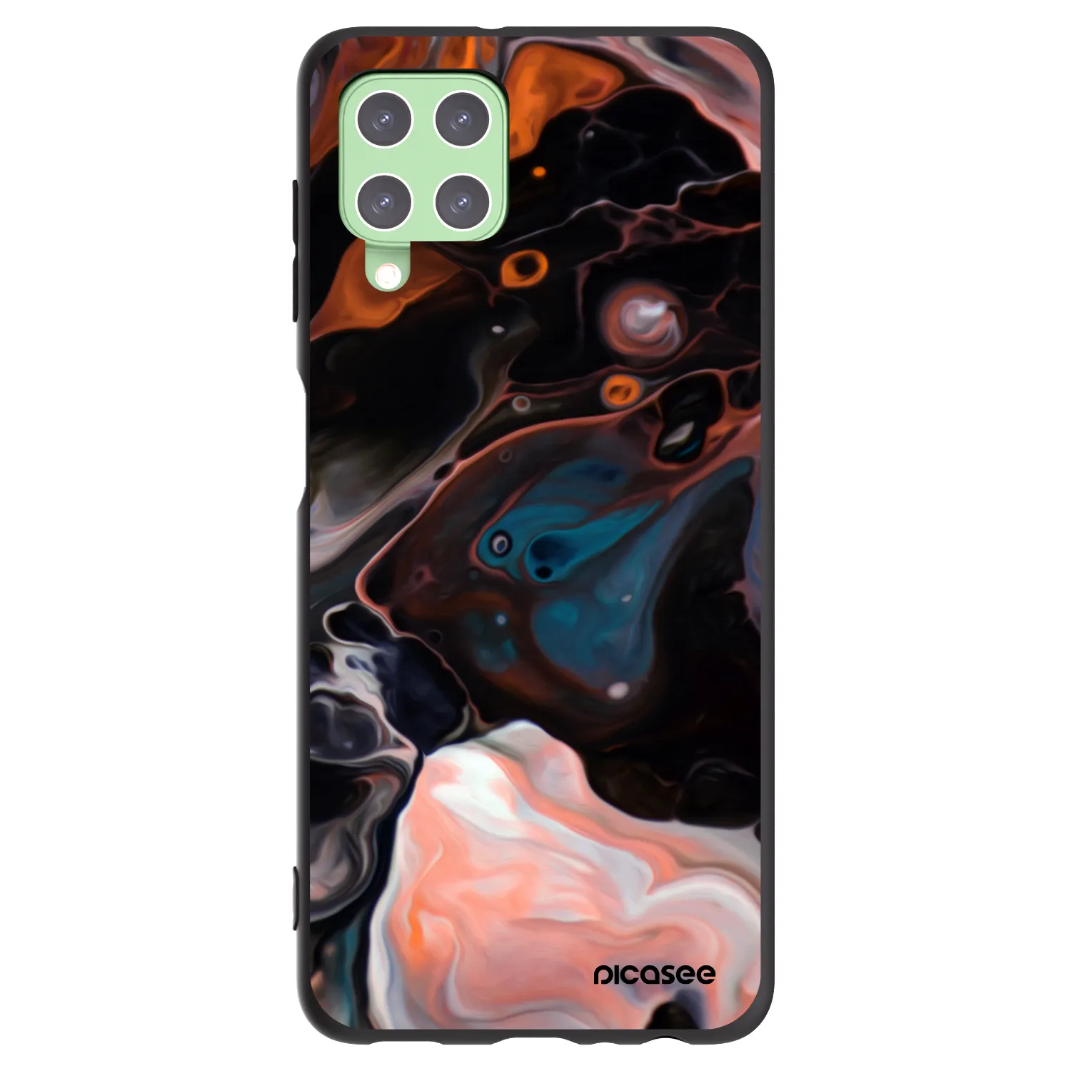 Picasee Samsung Galaxy A22 A225F 4G Hülle - Schwarzes Silikon - Cream