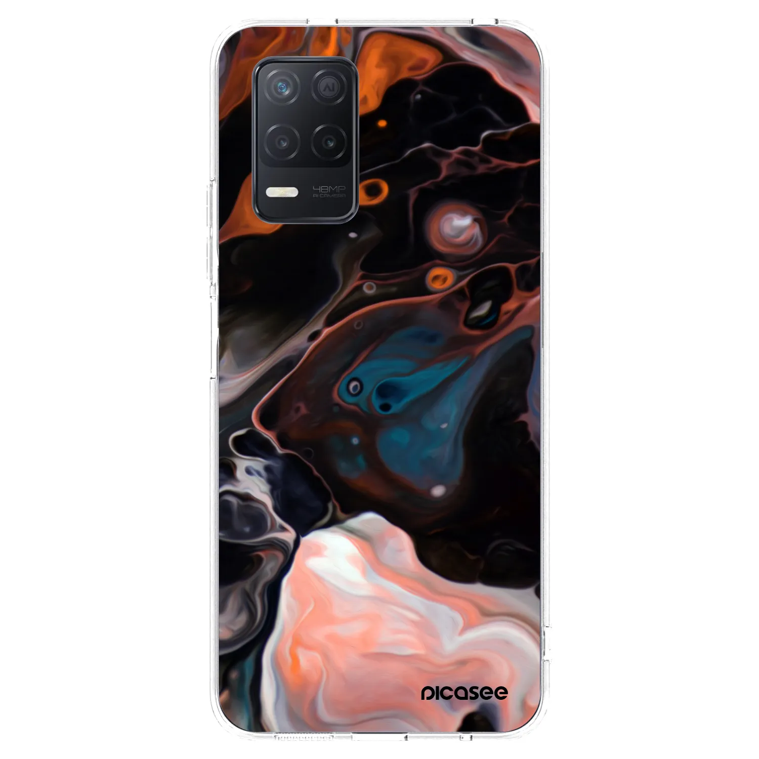 Picasee Realme 8 5G Hülle - Transparentes Silikon - Cream