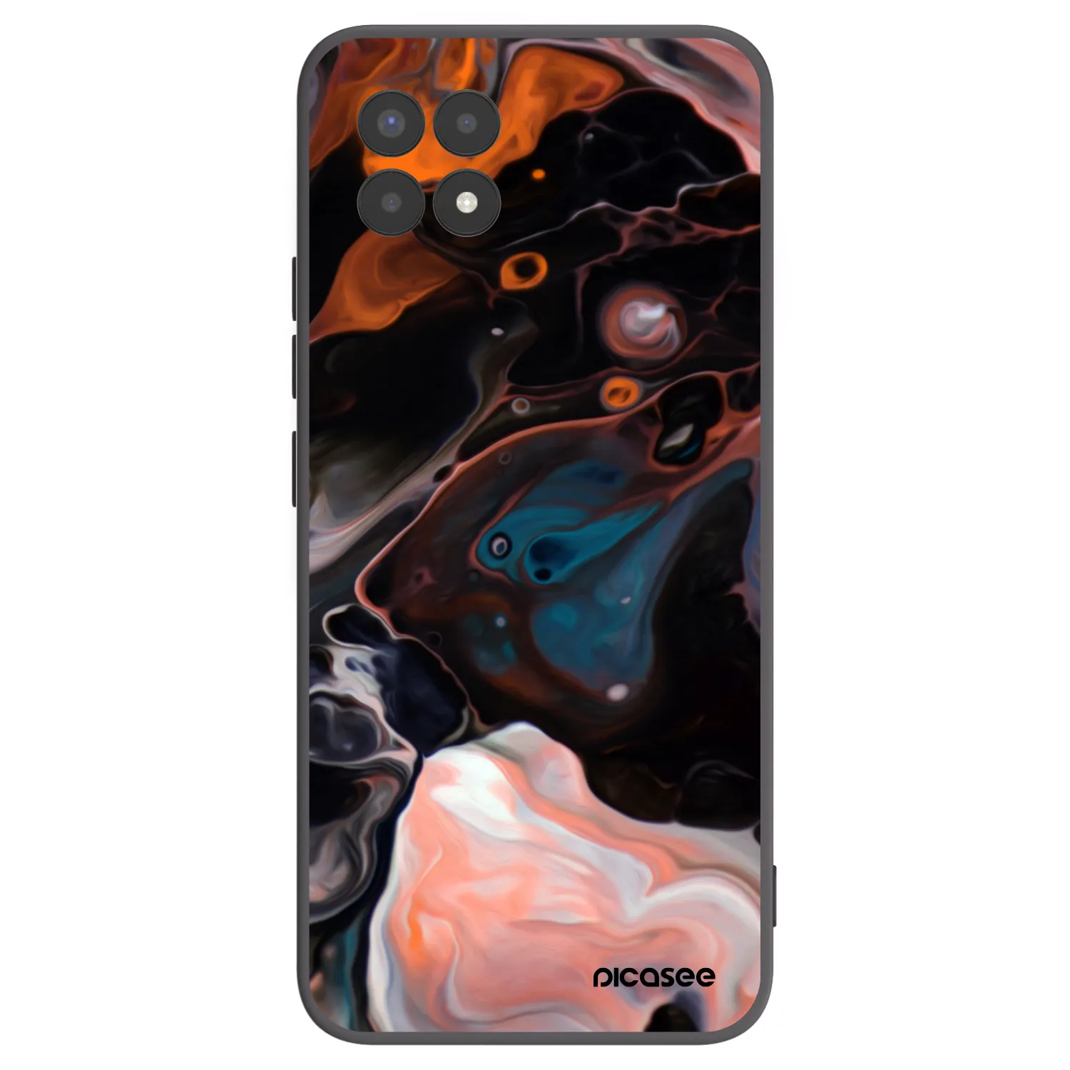 Picasee Realme 8i Hülle - Schwarzes Silikon - Cream