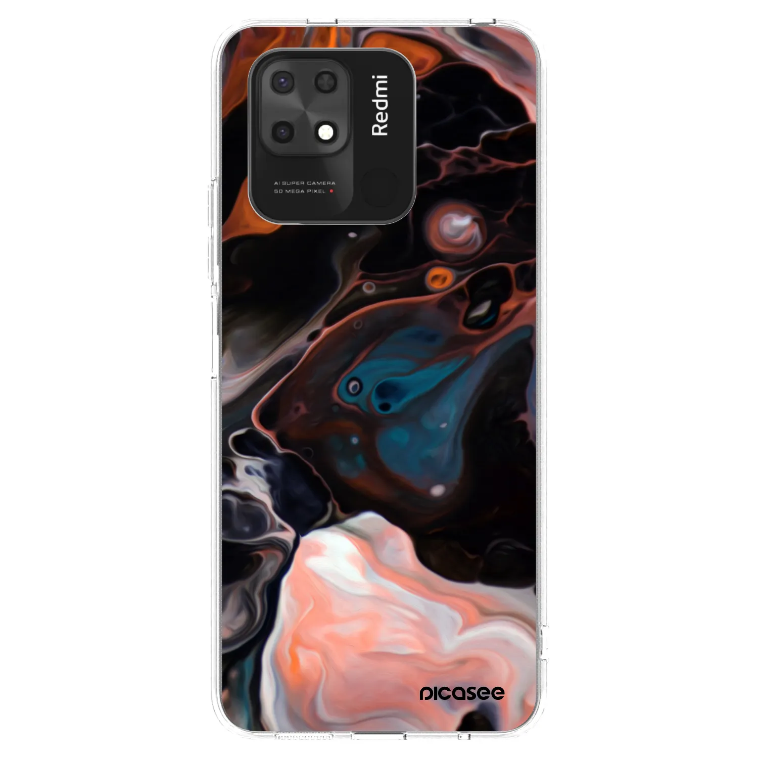 Picasee Xiaomi Redmi 10C Hülle - Transparentes Silikon - Cream