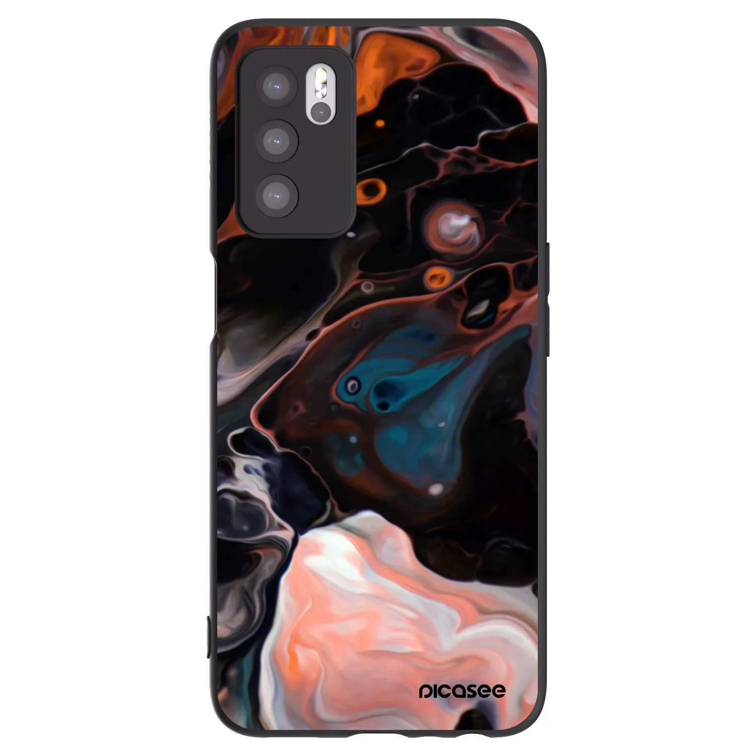 Picasee OPPO A16s Hülle - Schwarzes Silikon - Cream