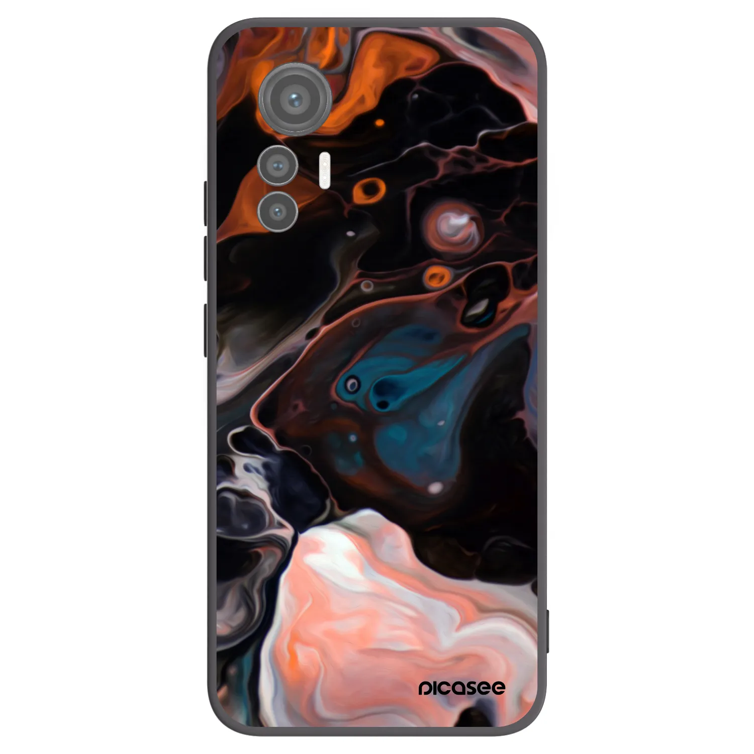 Picasee Xiaomi 12 Lite Hülle - Schwarzes Silikon - Cream