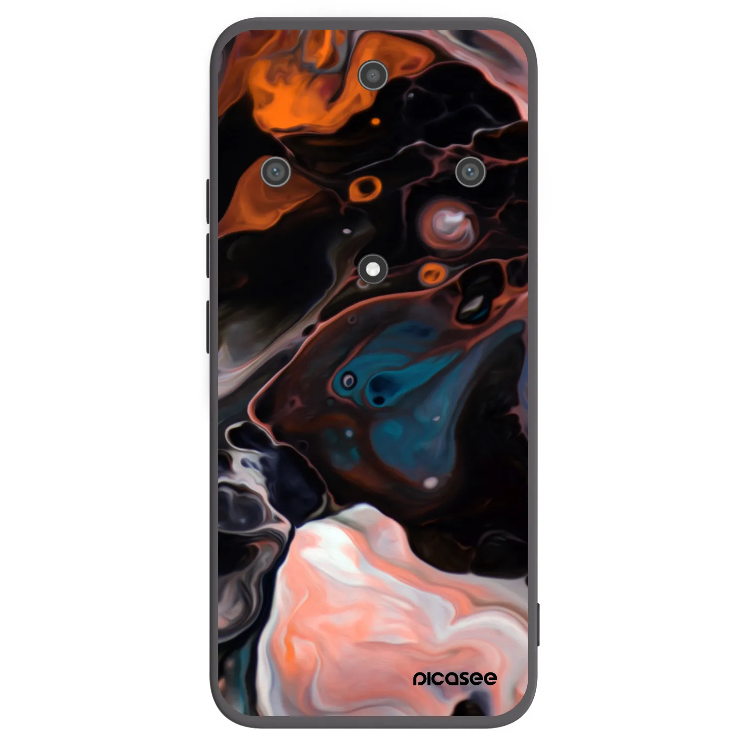 Picasee Honor Magic5 Lite 5G Hülle - Schwarzes Silikon - Cream