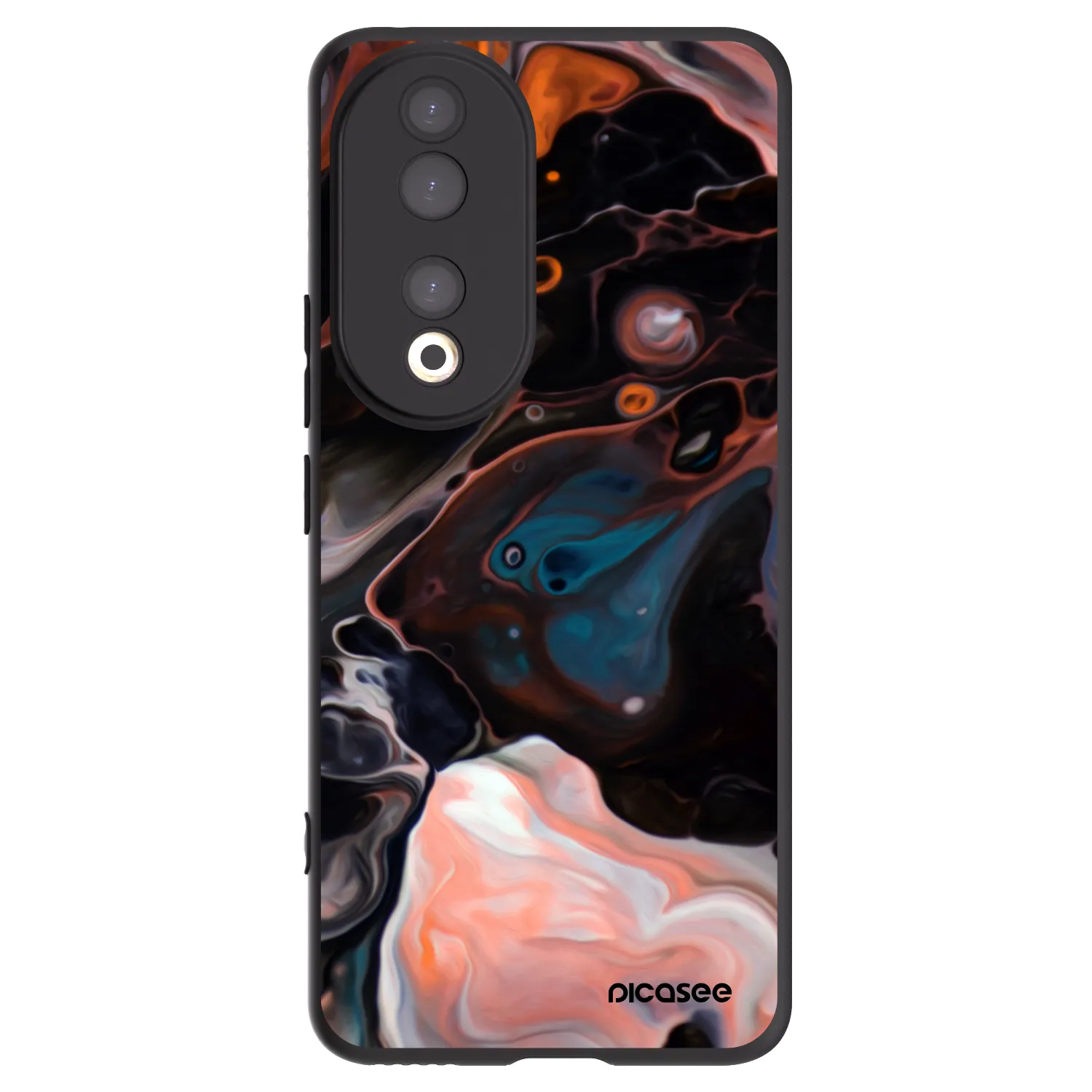 Picasee Honor 90 5G Hülle - Schwarzes Silikon - Cream