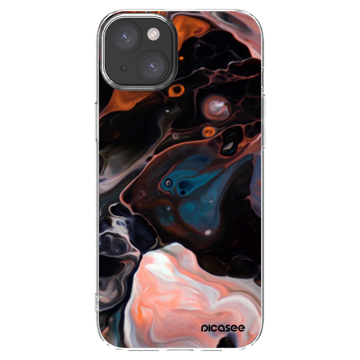 Picasee Apple iPhone 15 Plus Hülle - Transparentes Silikon - Cream