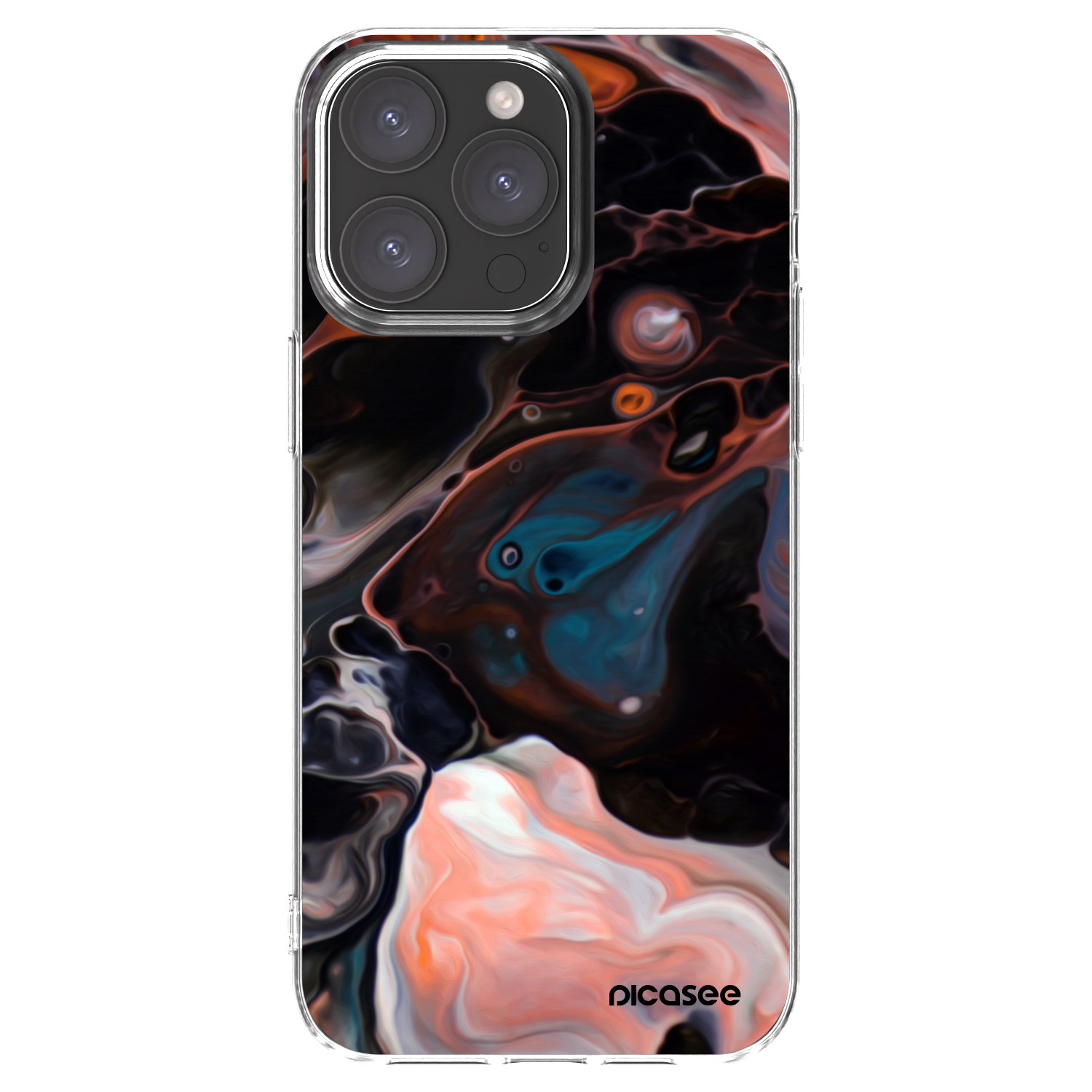 Picasee Apple iPhone 15 Pro Max Hülle - Transparentes Silikon - Cream