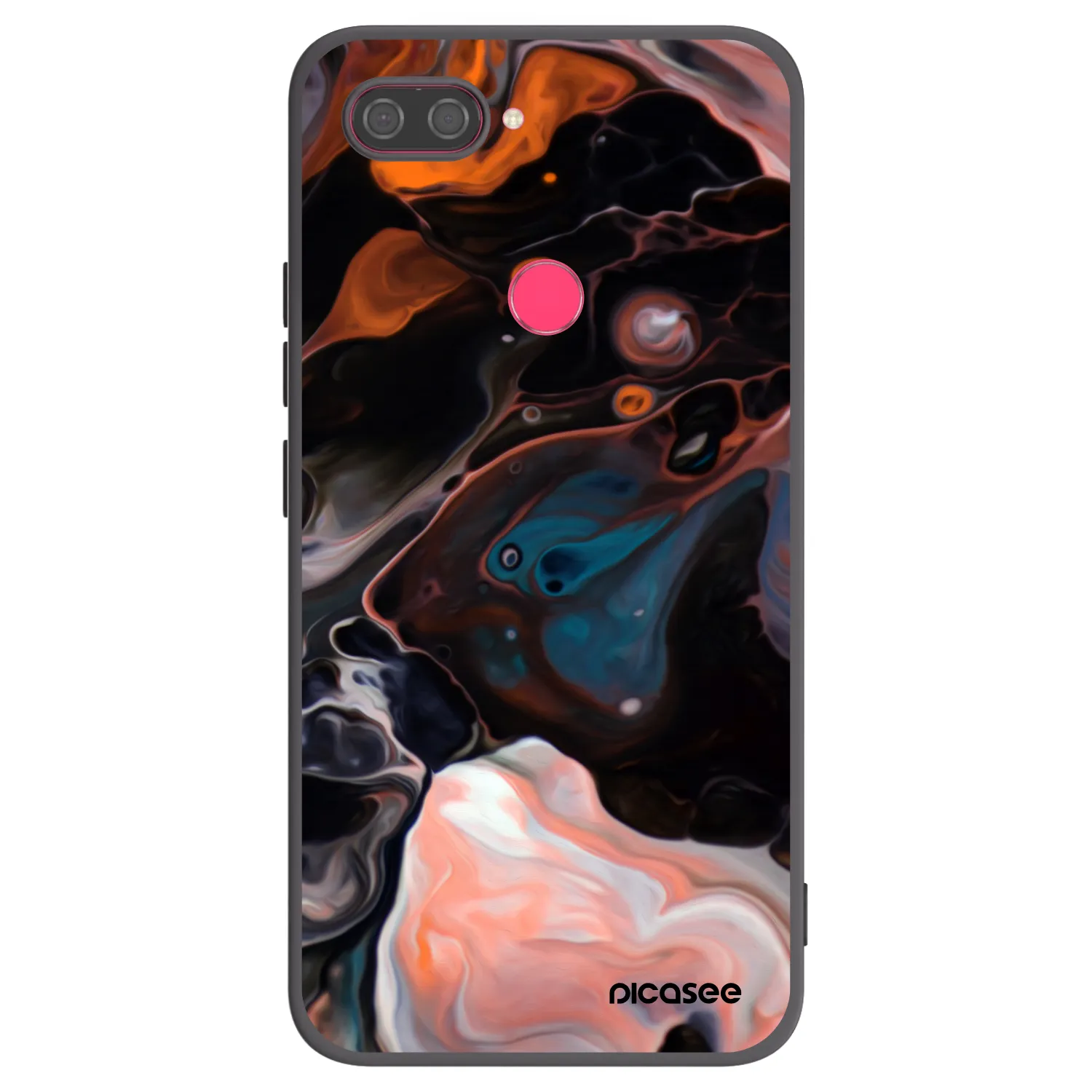 Picasee Xiaomi Mi 8 Lite Hülle - Schwarzes Silikon - Cream