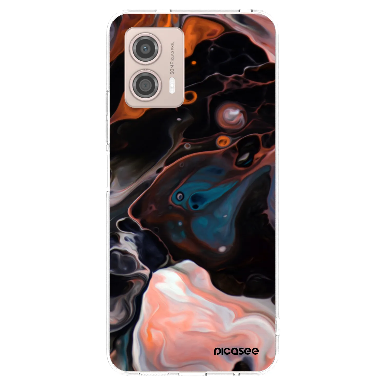 Picasee Motorola Moto G53 5G Hülle - Transparentes Silikon - Cream