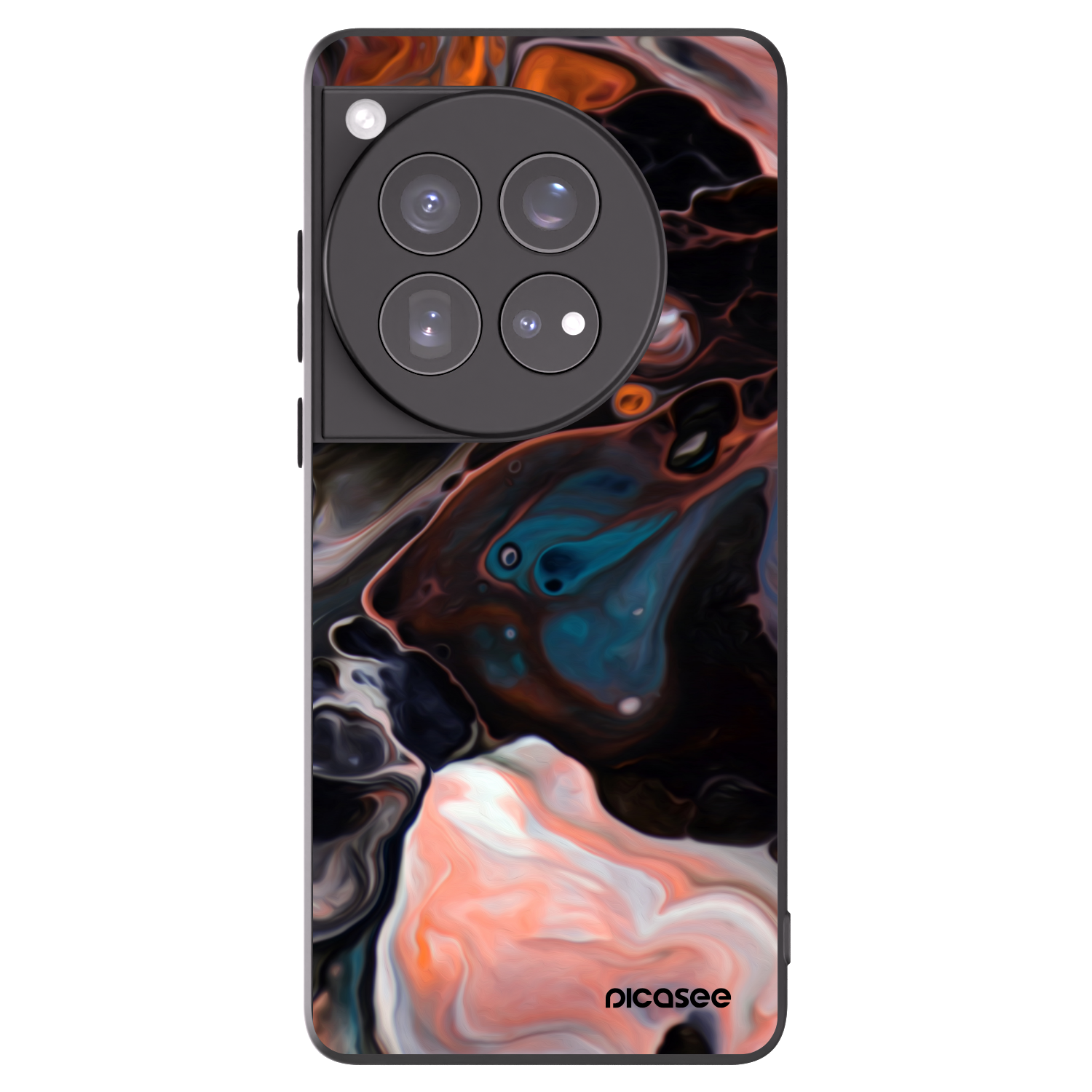 Picasee OnePlus 12 5G Hülle - Schwarzes Silikon - Cream