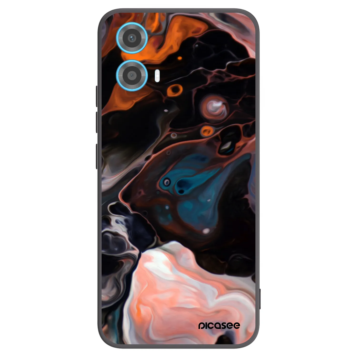 Picasee Motorola Moto G34 5G Hülle - Schwarzes Silikon - Cream