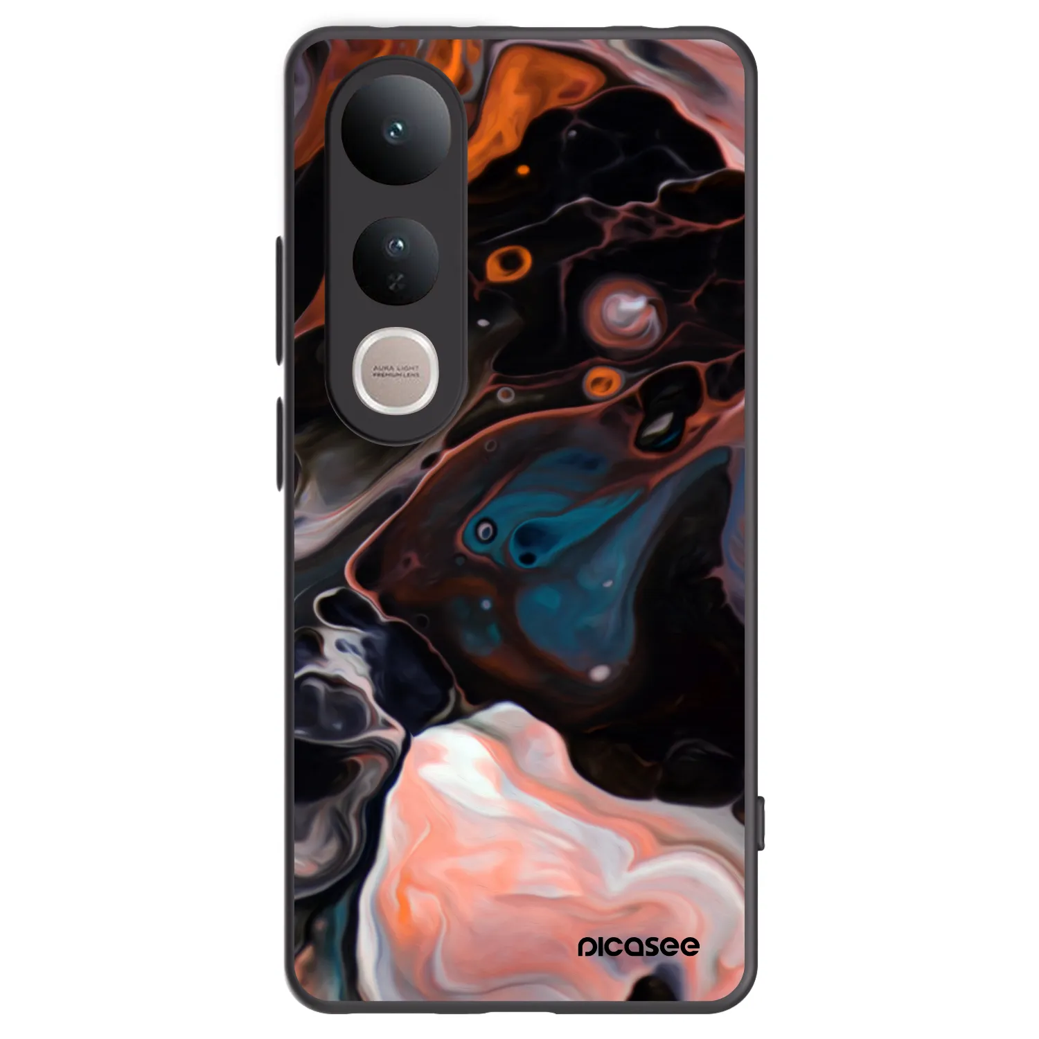 Picasee Vivo V50 Lite 5G Hülle - Schwarzes Silikon - Cream