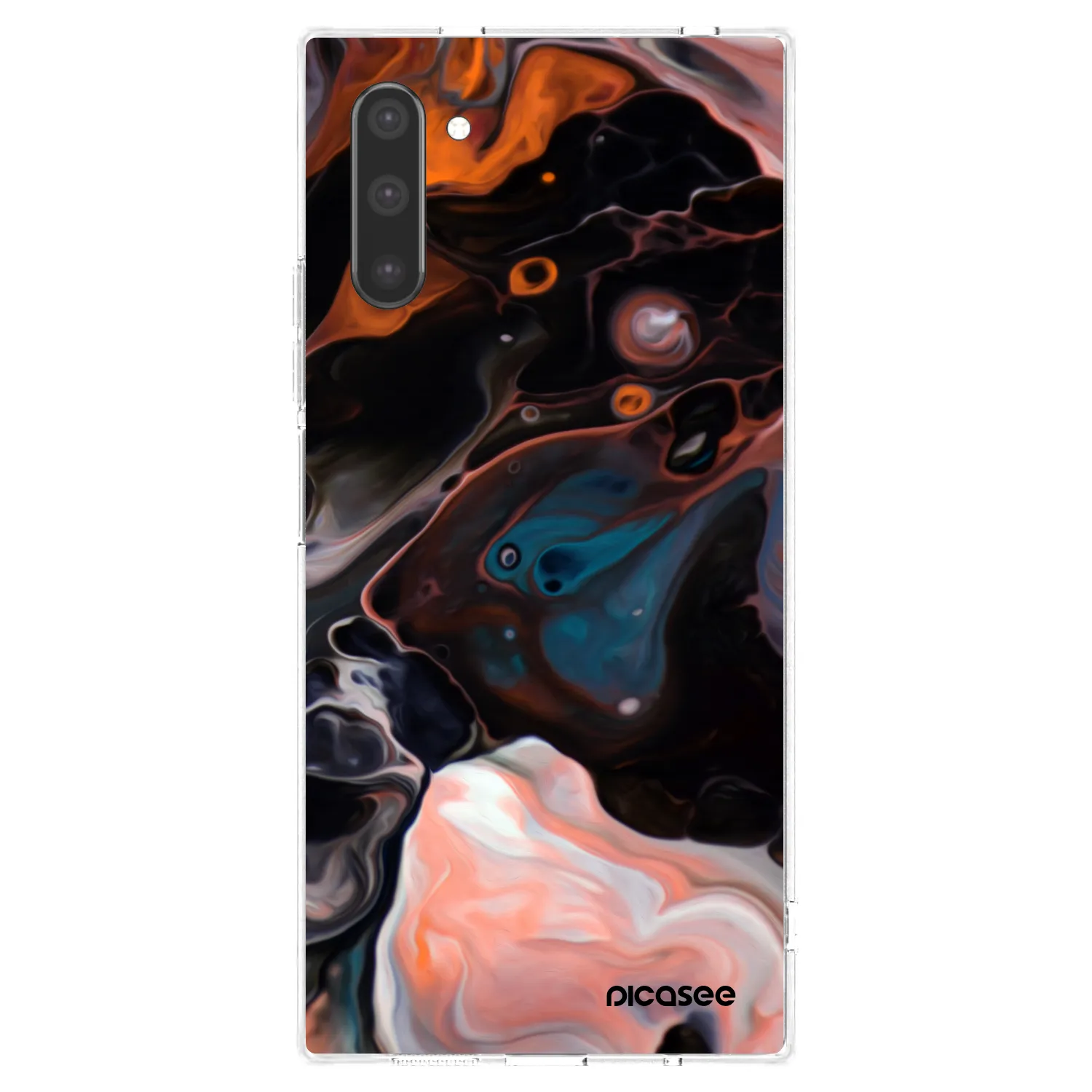 Picasee Samsung Galaxy Note 10 N970F Hülle - Transparentes Silikon - Cream