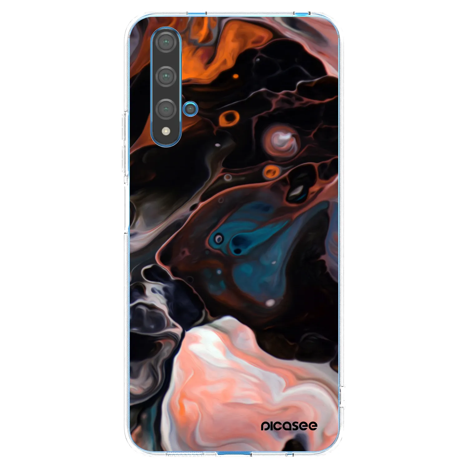 Picasee Huawei Nova 5T Hülle - Transparentes Silikon - Cream