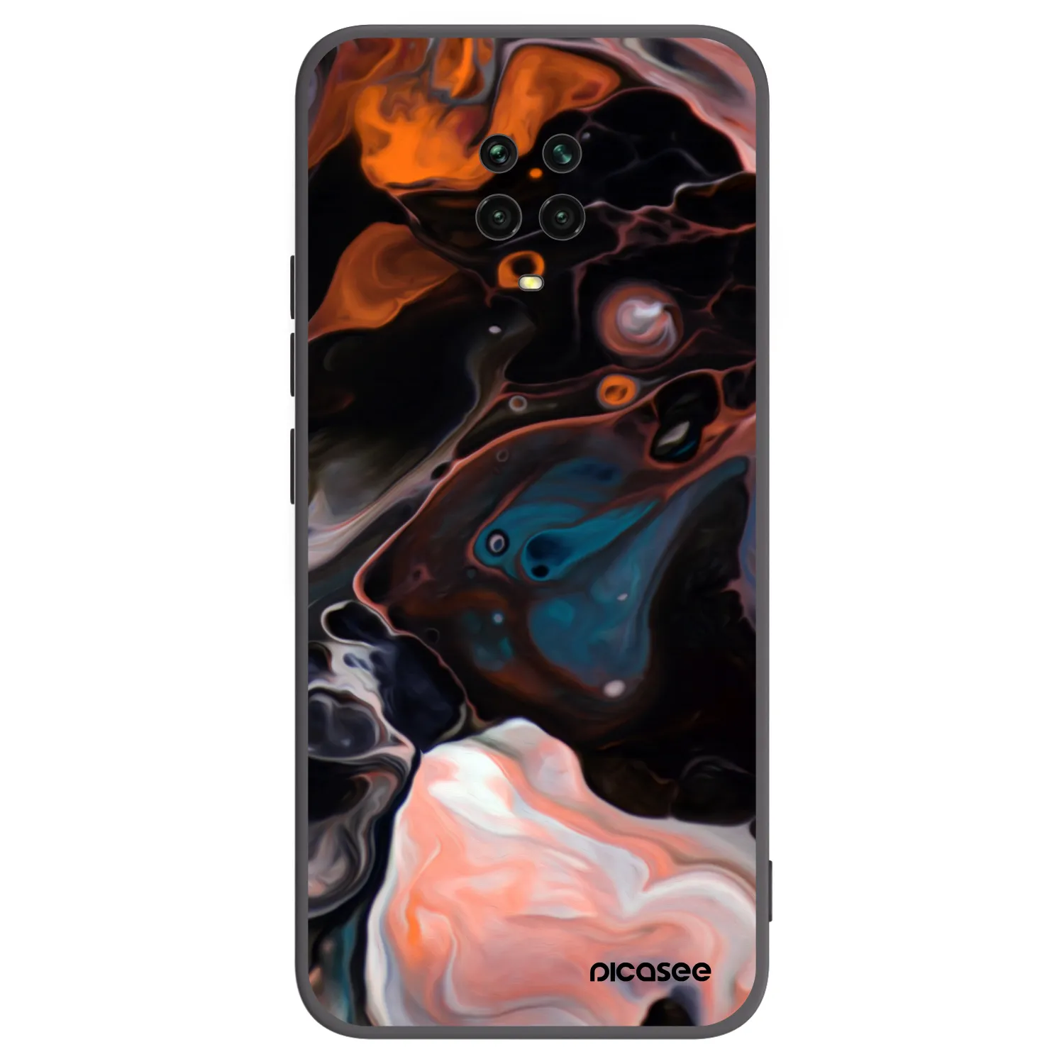 Picasee Xiaomi Redmi Note 9 Pro Hülle - Schwarzes Silikon - Cream
