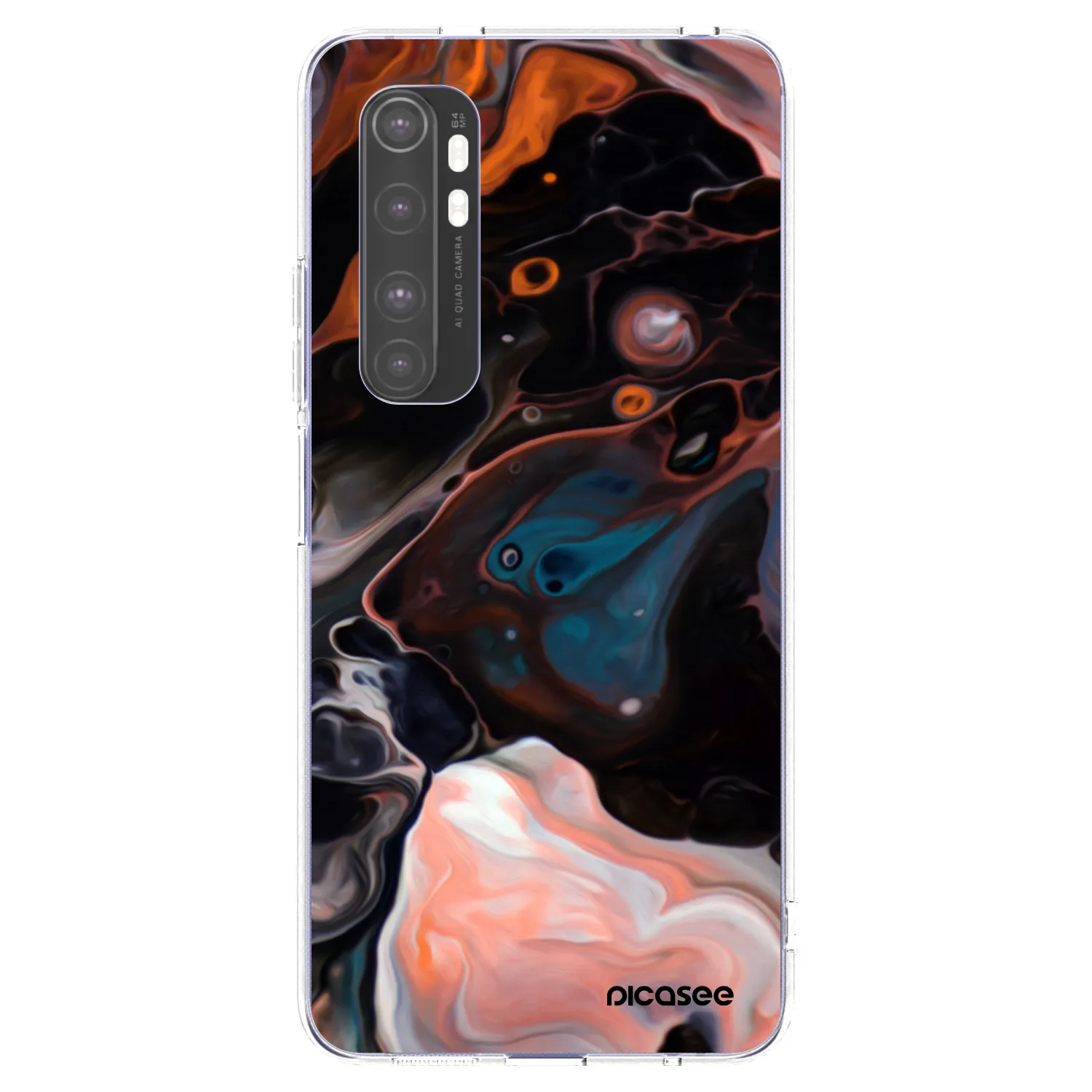 Picasee Xiaomi Mi Note 10 Lite Hülle - Transparentes Silikon - Cream