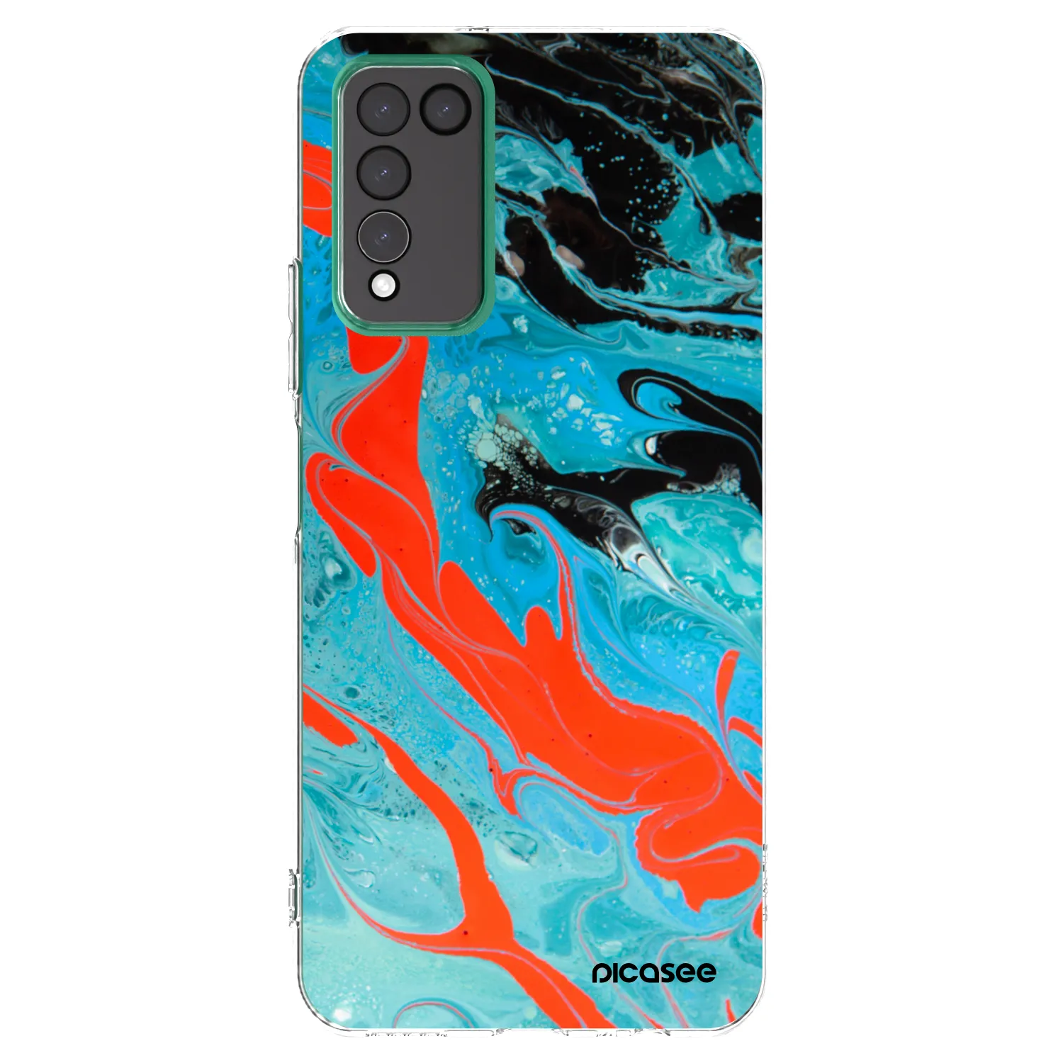 Picasee Honor 10X Lite Hülle - Transparentes Silikon - Blue Magma
