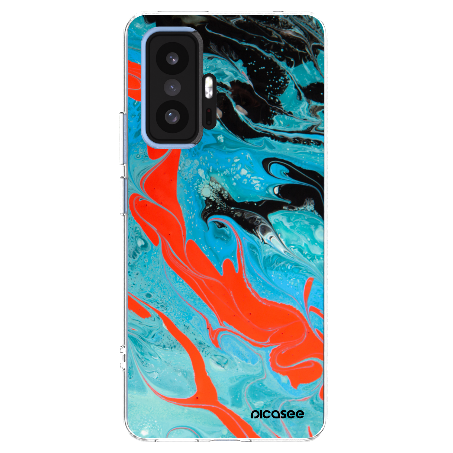 Picasee Xiaomi 11T Pro Hülle - Transparentes Silikon - Blue Magma