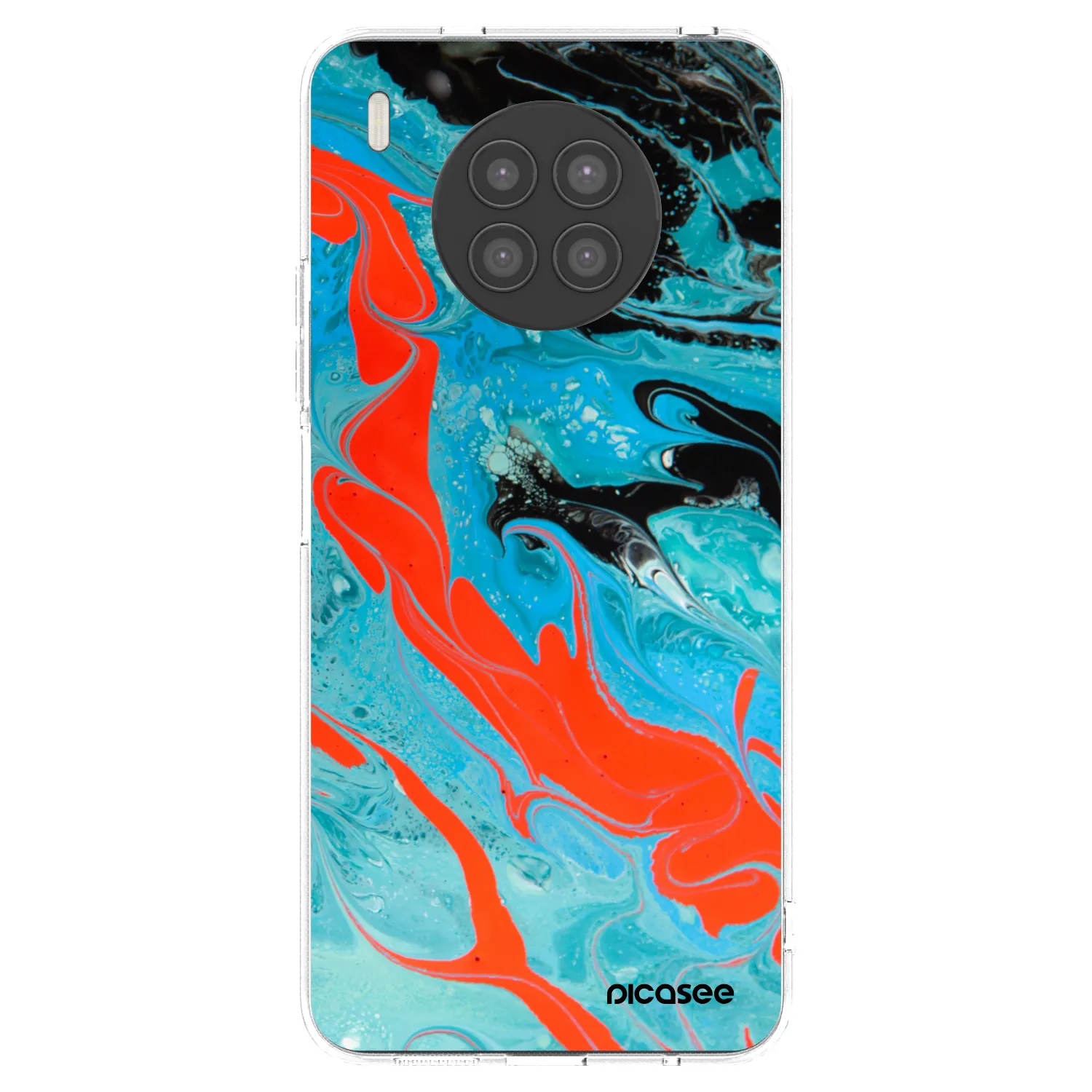 Picasee Huawei Nova 8i Hülle - Transparentes Silikon - Blue Magma