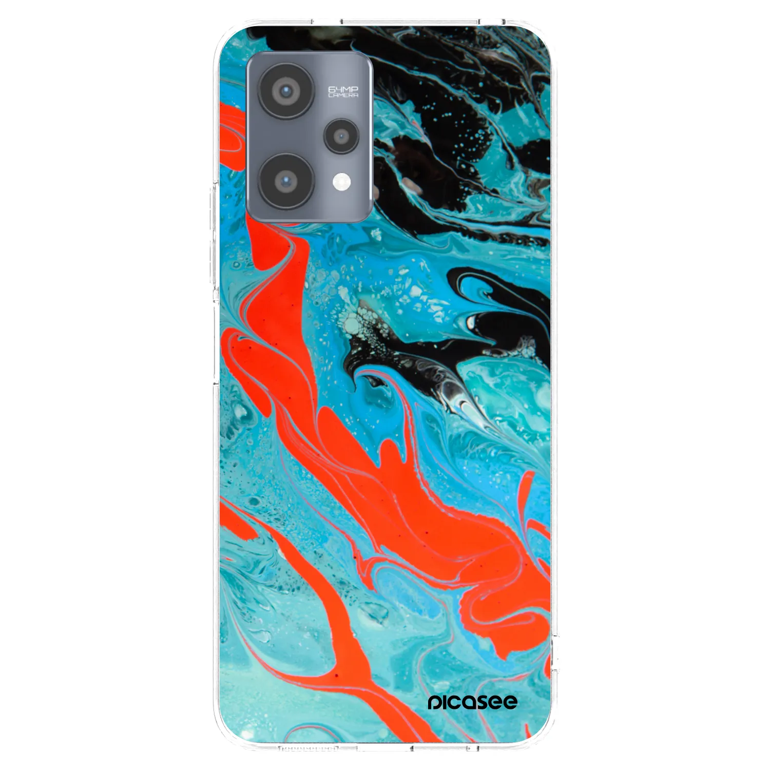 Picasee Realme 9 Pro 5G Hülle - Transparentes Silikon - Blue Magma