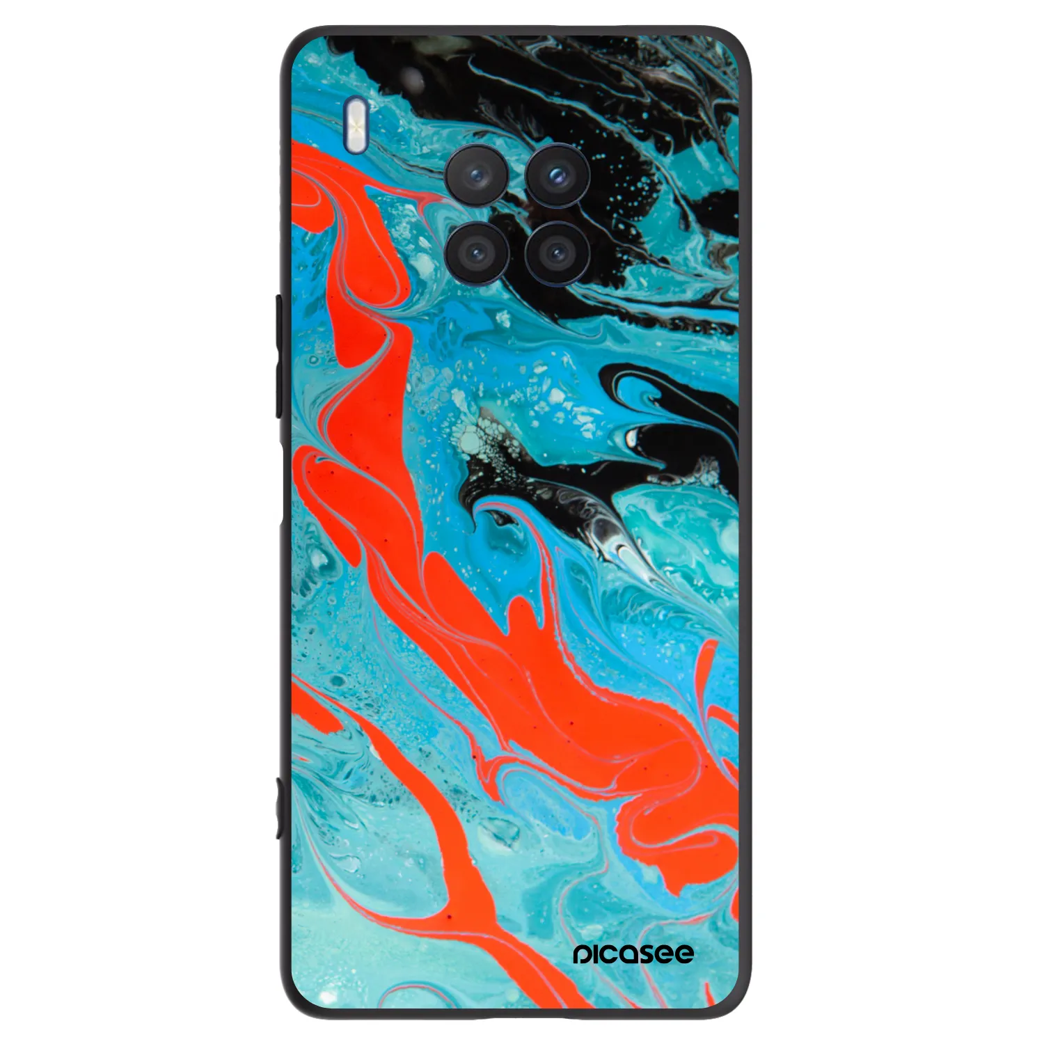 Picasee Honor 50 Lite Hülle - Schwarzes Silikon - Blue Magma