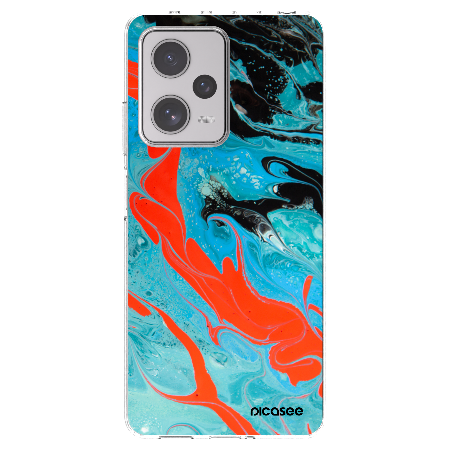 Picasee Xiaomi Redmi Note 12 Pro+ 5G Hülle - Transparentes Silikon - Blue Magma