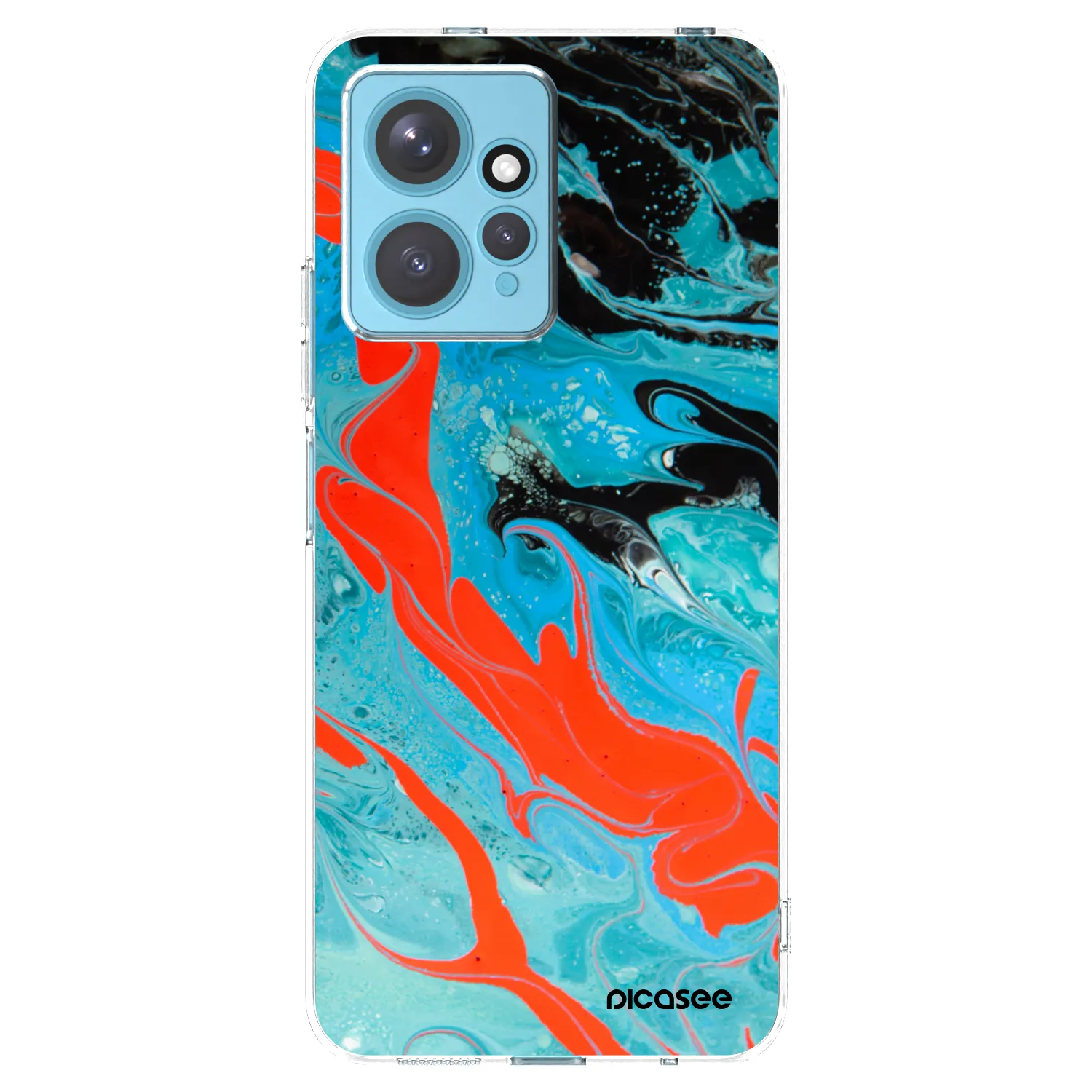 Picasee Xiaomi Redmi Note 12 4G Hülle - Transparentes Silikon - Blue Magma