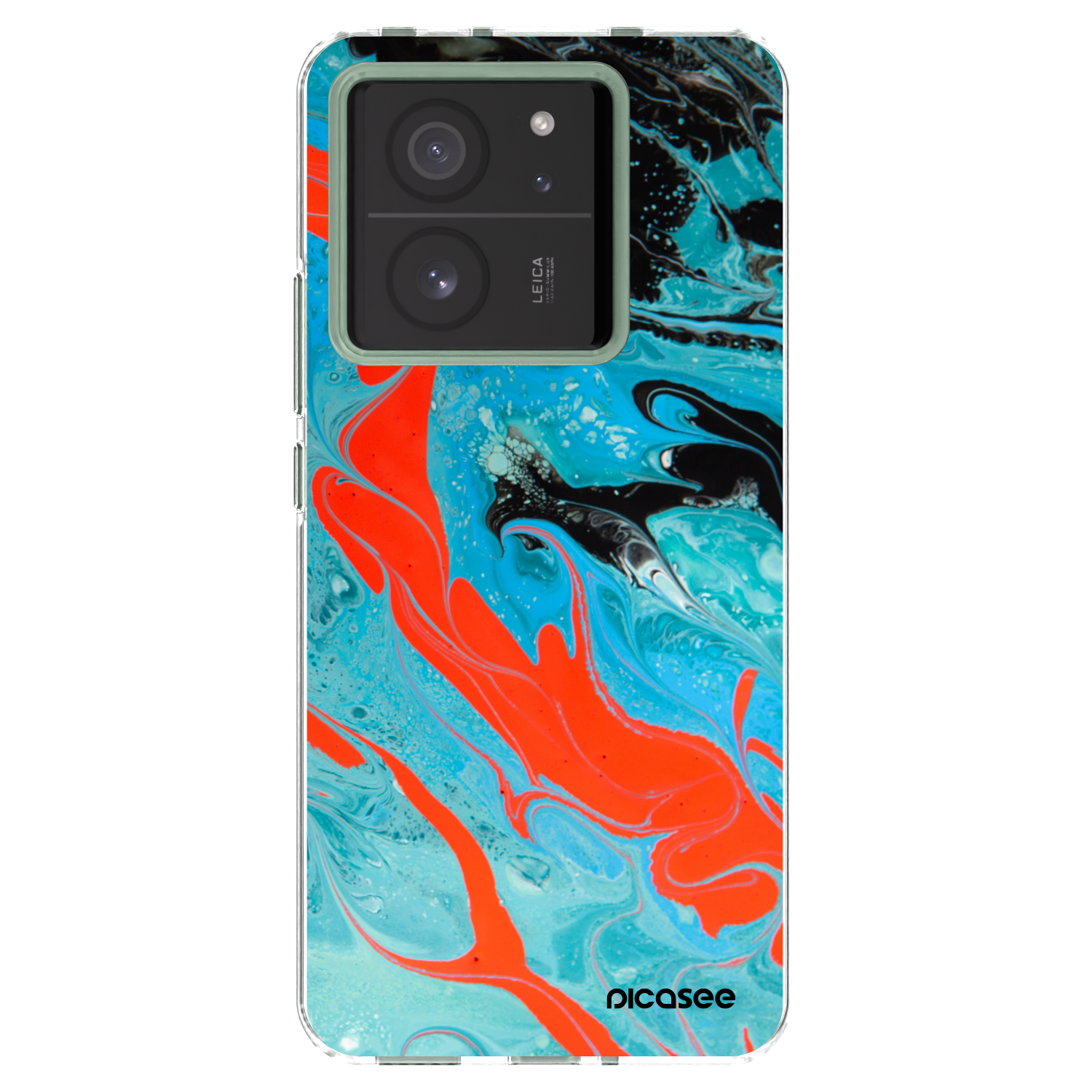 Picasee Xiaomi 13T Pro Hülle - Transparentes Silikon - Blue Magma
