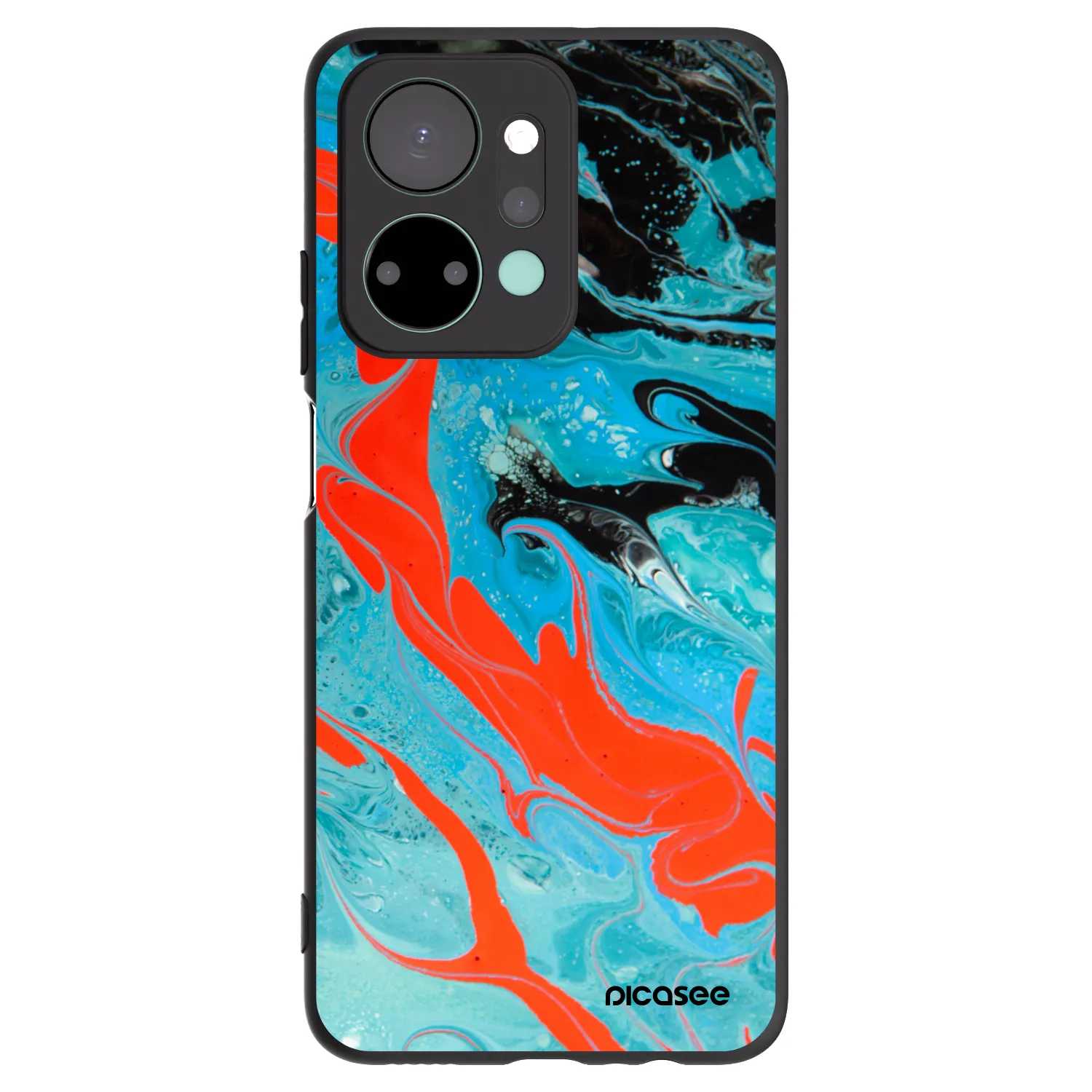 Picasee Honor X7a Hülle - Schwarzes Silikon - Blue Magma
