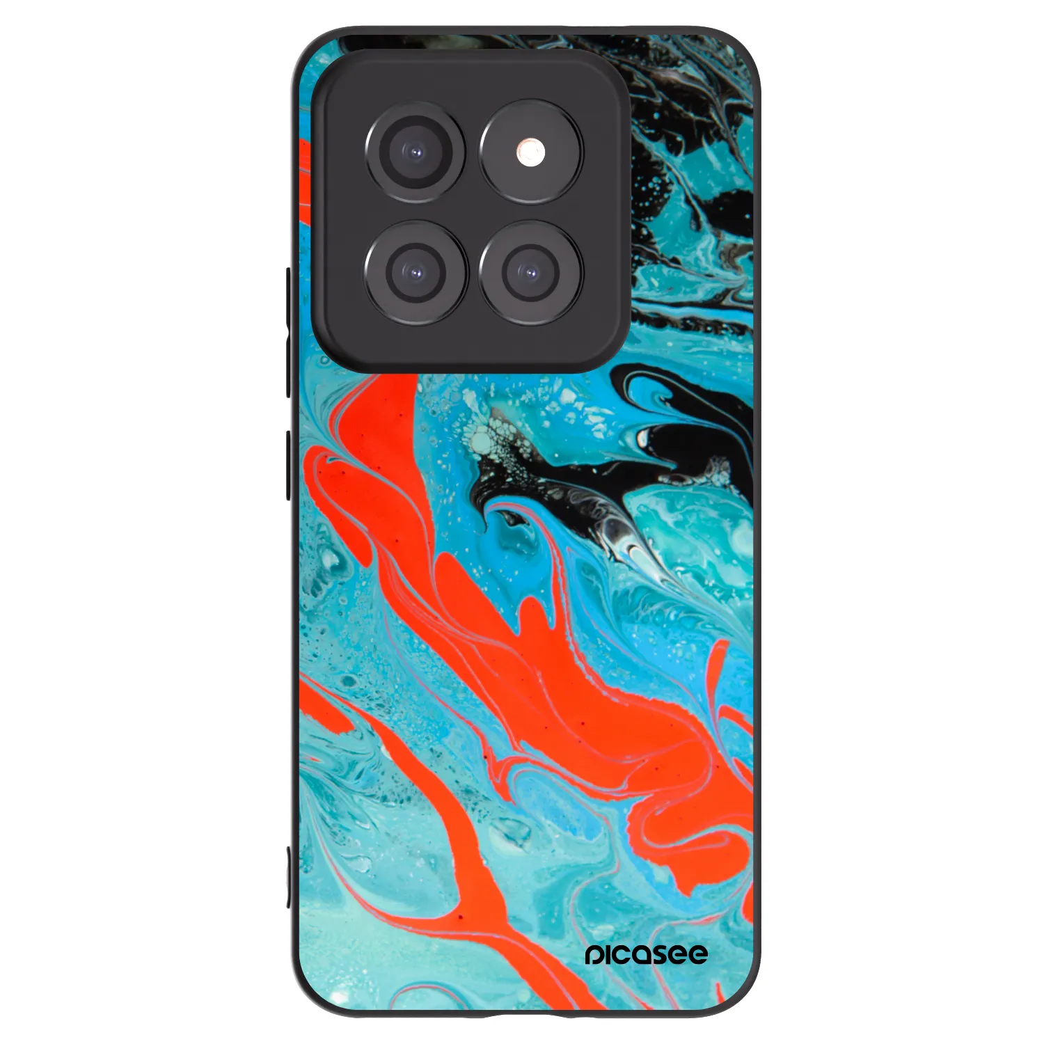 Picasee Xiaomi 14 Pro Hülle - Schwarzes Silikon - Blue Magma