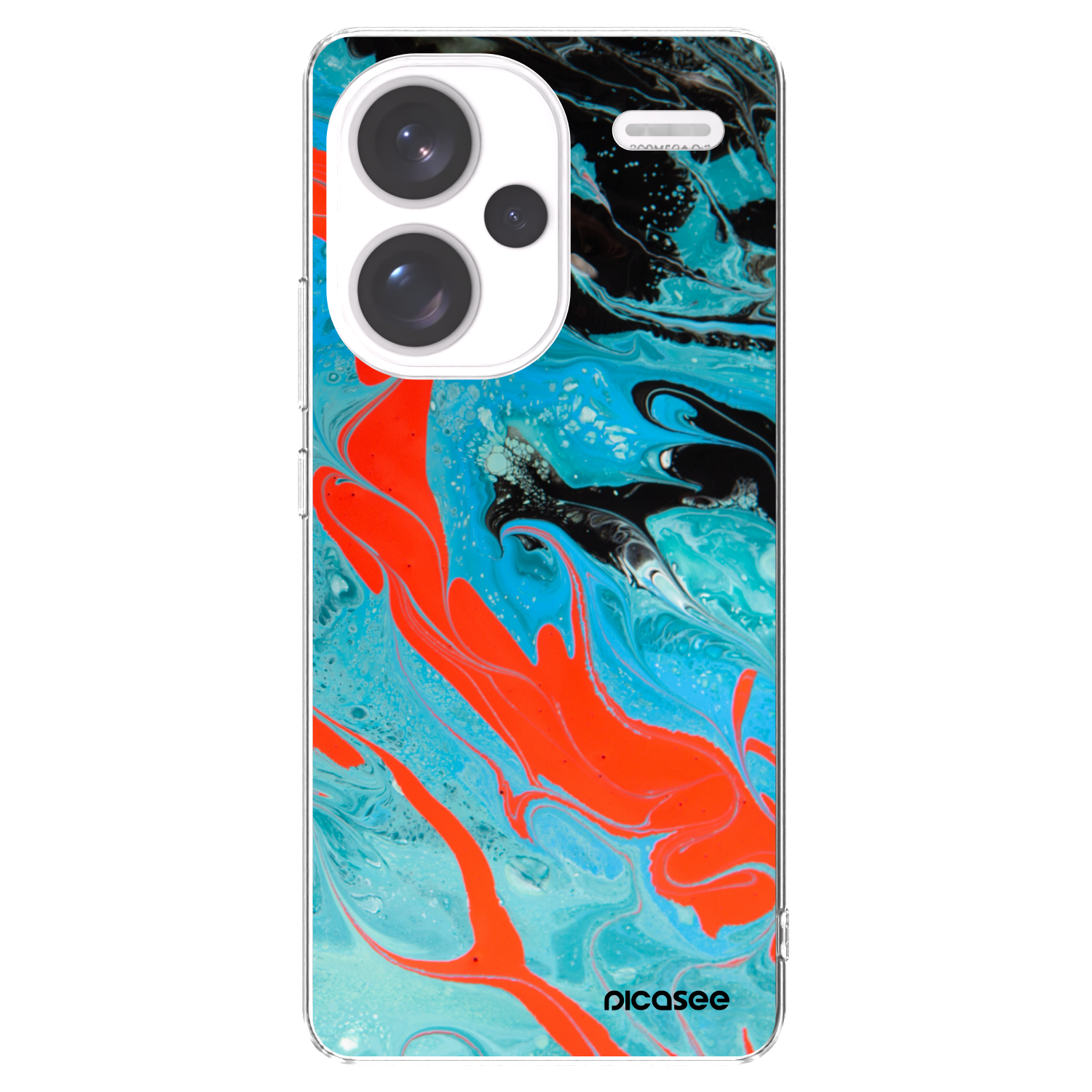 Picasee Xiaomi Redmi Note 13 Pro+ 5G Hülle - Transparentes Silikon - Blue Magma