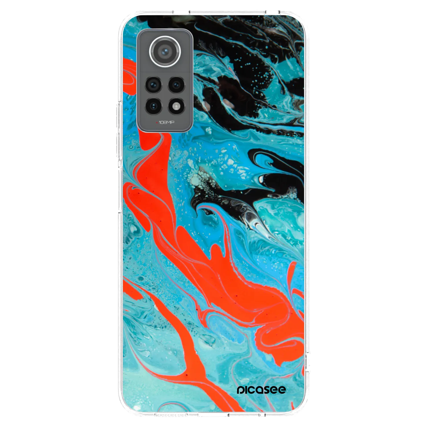 Picasee Xiaomi Redmi Note 12 Pro 4G Hülle - Transparentes Silikon - Blue Magma