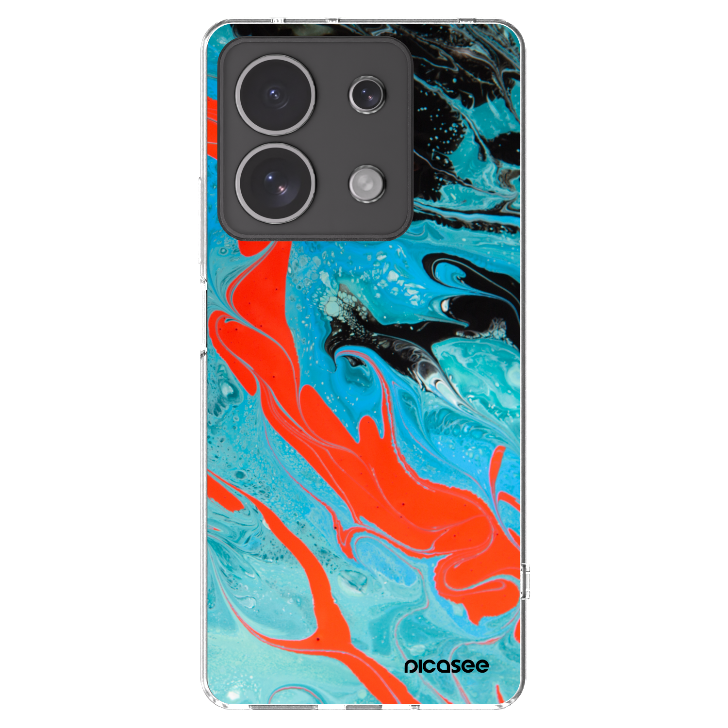 Picasee Xiaomi Redmi Note 13 4G Hülle - Transparentes Silikon - Blue Magma