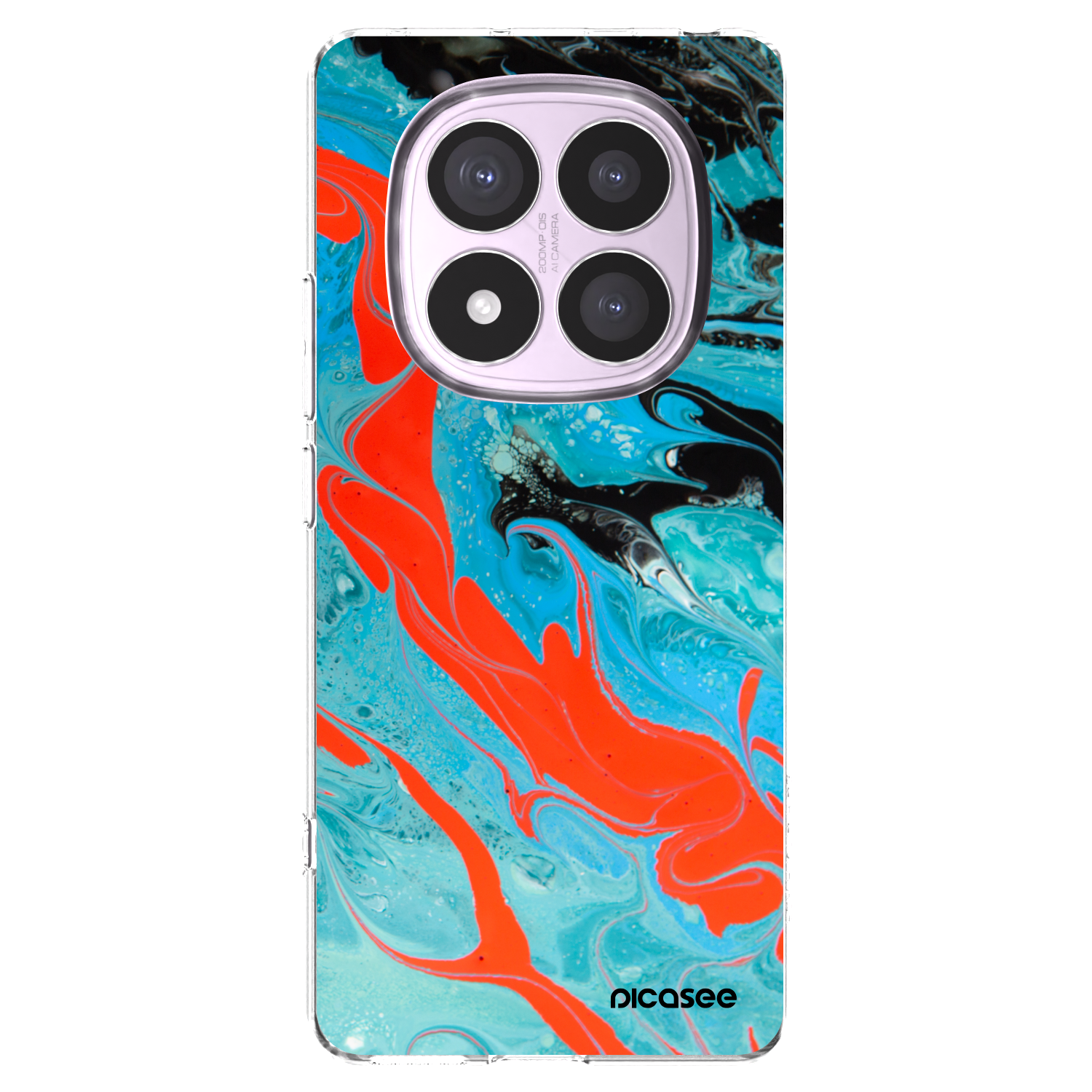 Picasee Xiaomi Redmi Note 14 Pro 5G Hülle - Transparentes Silikon - Blue Magma