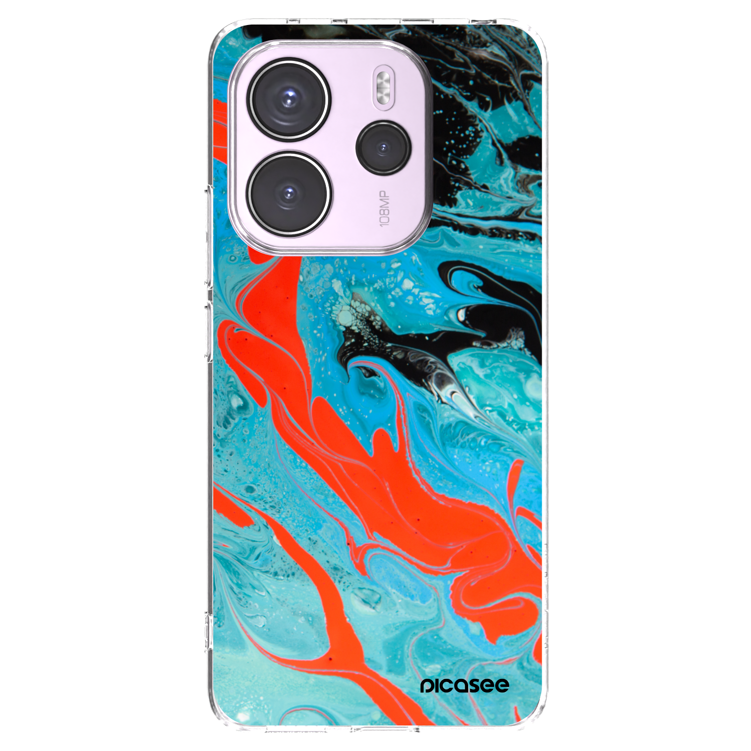 Picasee Xiaomi Redmi Note 14 4G Hülle - Transparentes Silikon - Blue Magma