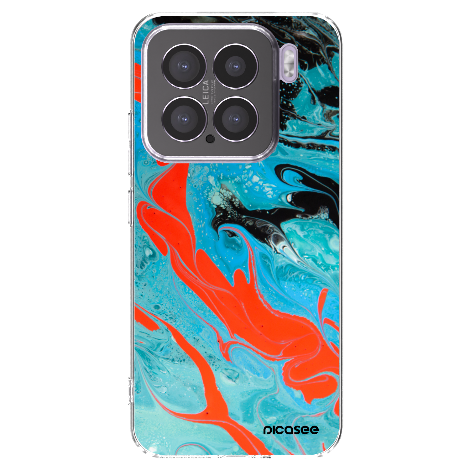 Picasee Xiaomi 15 Hülle - Transparentes Silikon - Blue Magma