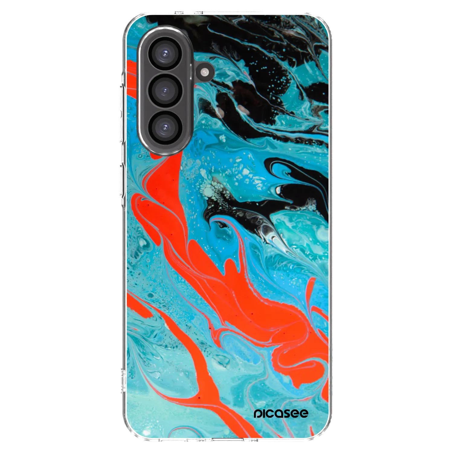 Picasee Samsung Galaxy A56 5G A566B Hülle - Transparentes Silikon - Blue Magma