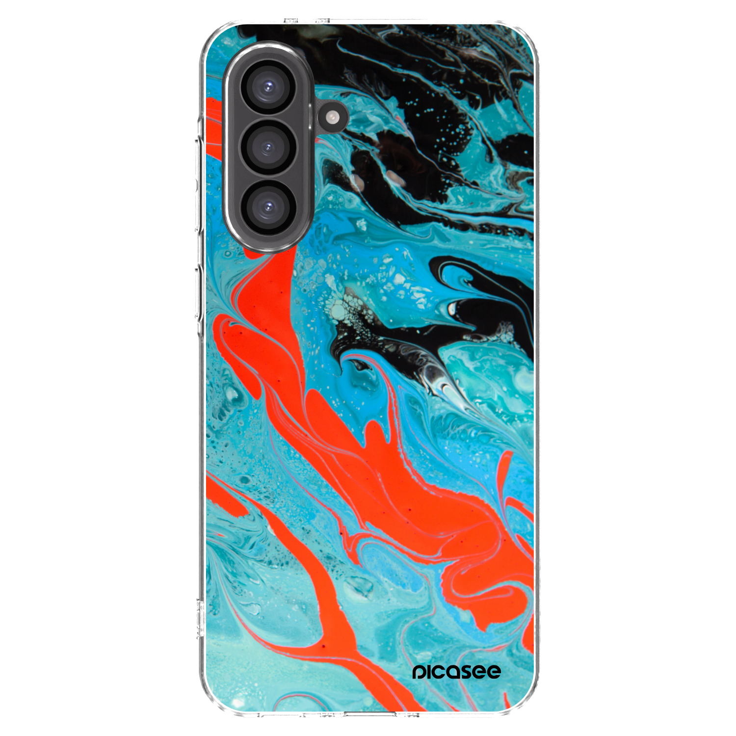 Picasee Samsung Galaxy A36 5G Hülle - Transparentes Silikon - Blue Magma