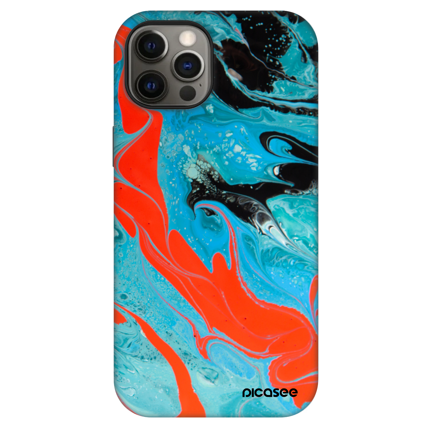 Picasee Fashion Case MagSafe für Apple iPhone 12 - Blue Magma
