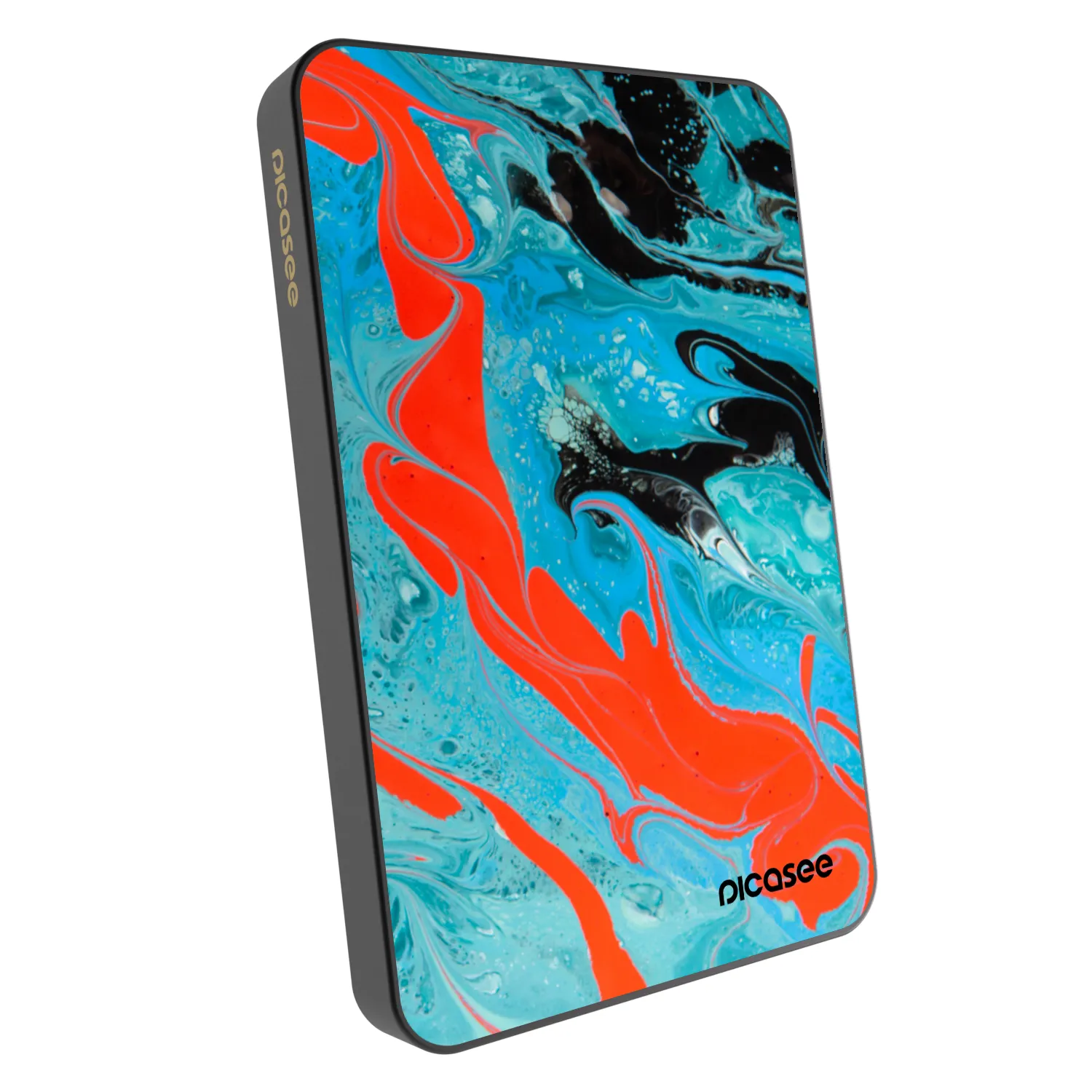Picasee Powerbank mit MagSafe 5 000 mAh Grau - Blue Magma