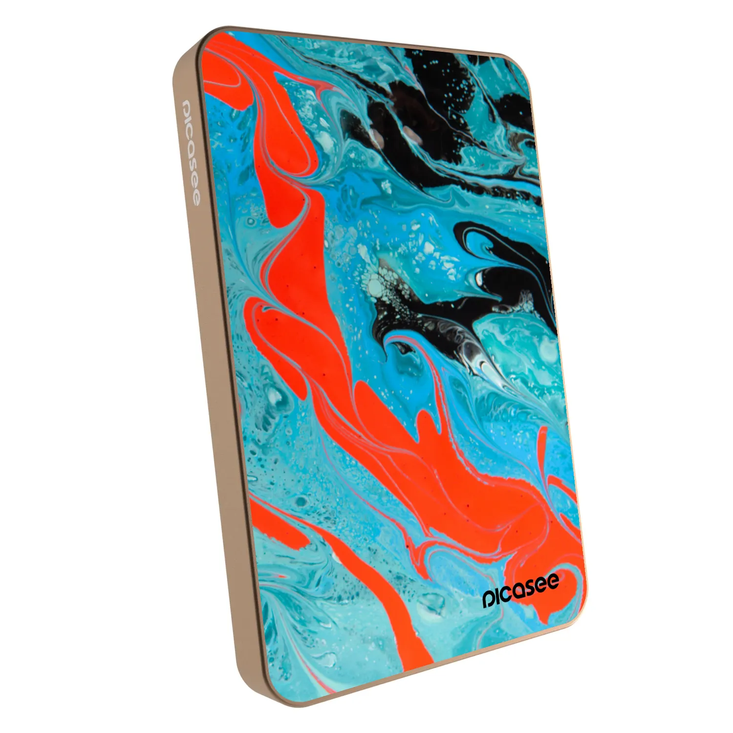 Picasee Powerbank mit MagSafe 5 000 mAh Golden - Blue Magma