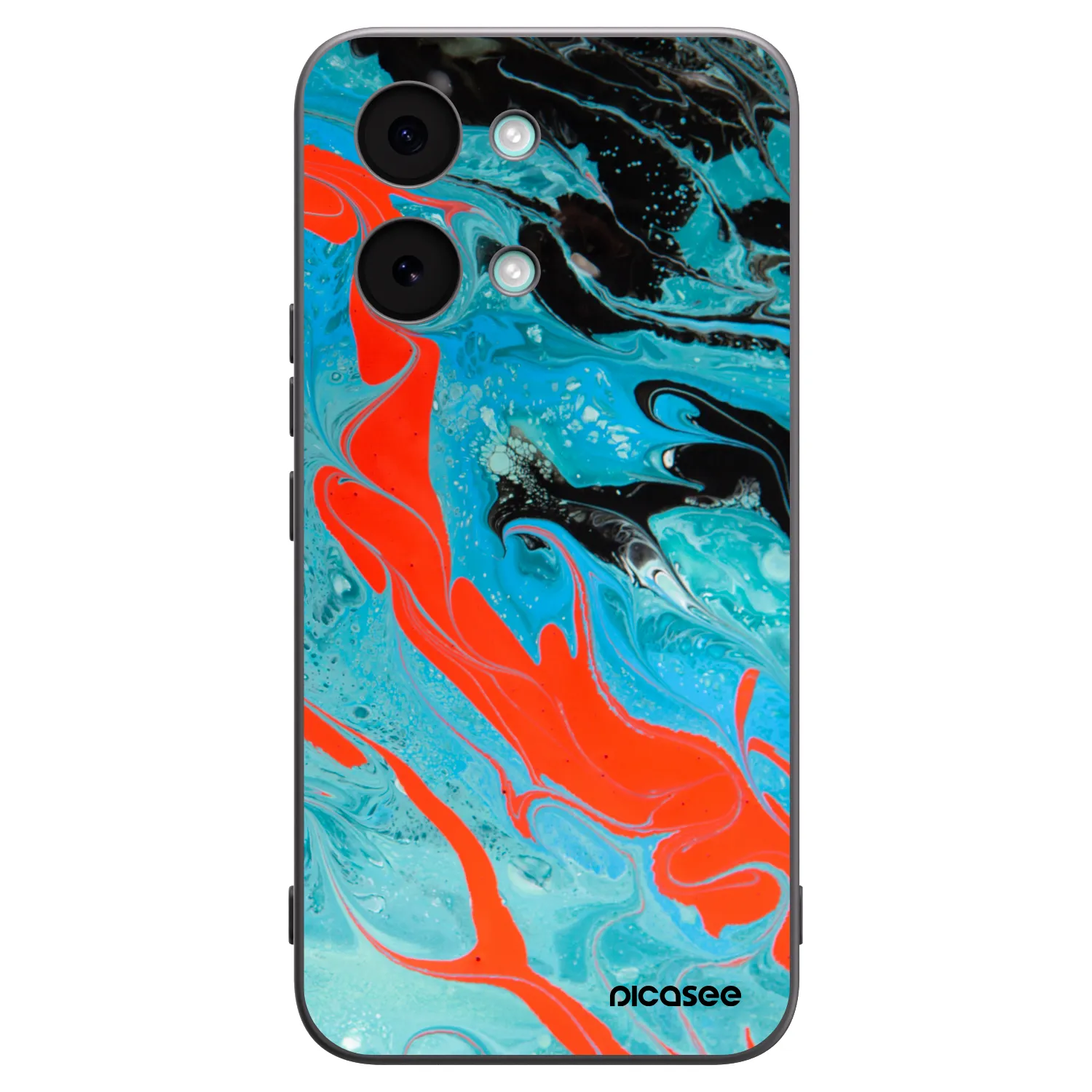 Picasee Xiaomi Poco X8 Pro Max Hülle - Schwarzes Silikon - Blue Magma