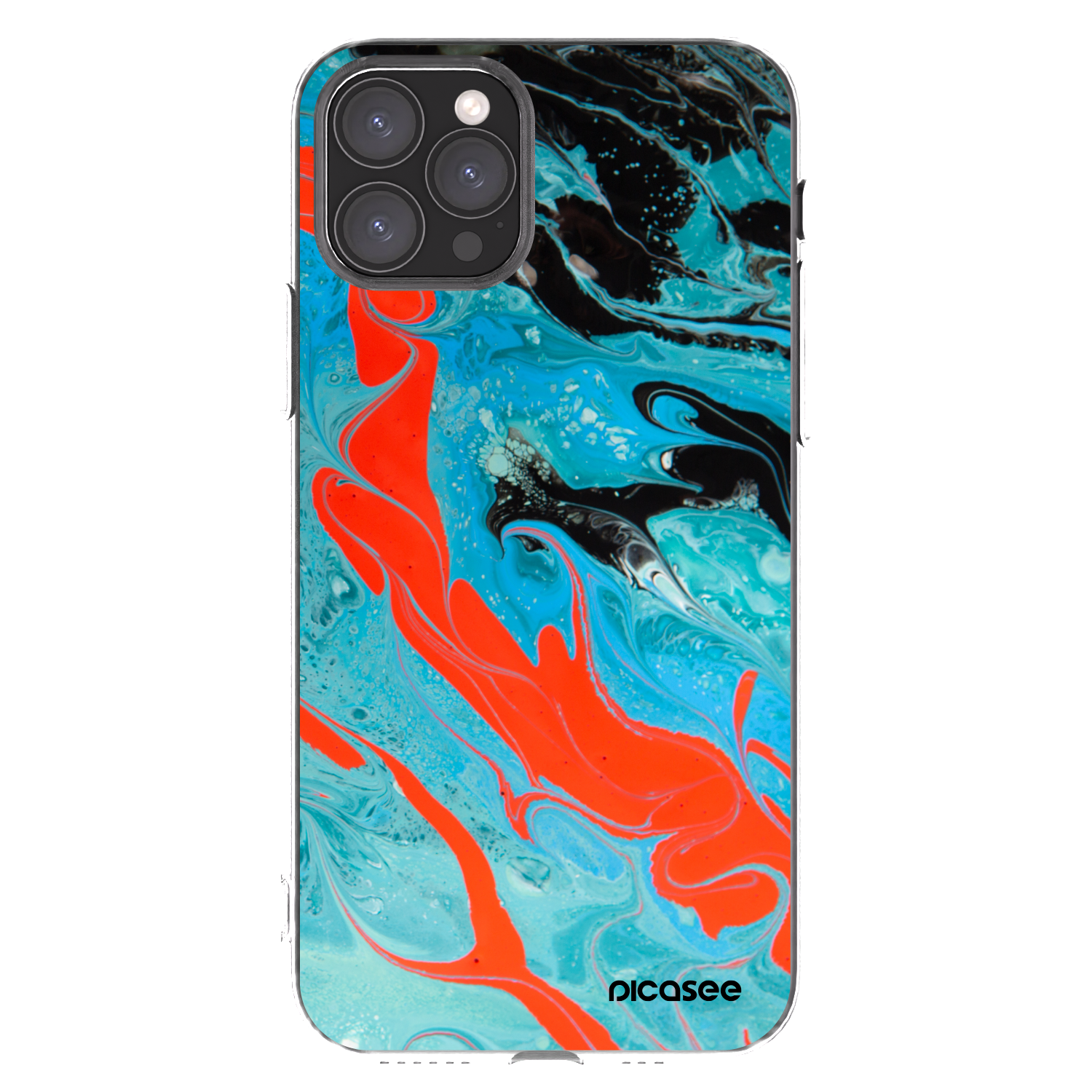Picasee Apple iPhone 11 Pro Hülle - Transparentes Silikon - Blue Magma