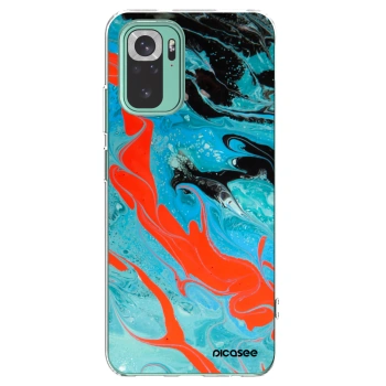 Picasee Xiaomi Redmi Note 10 Pro Hülle - Transparentes Silikon - Blue Magma