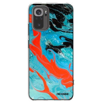Picasee Xiaomi Redmi Note 10S Hülle - Transparentes Silikon - Blue Magma