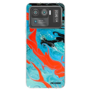Picasee Xiaomi Mi 11 Ultra Hülle - Transparentes Silikon - Blue Magma